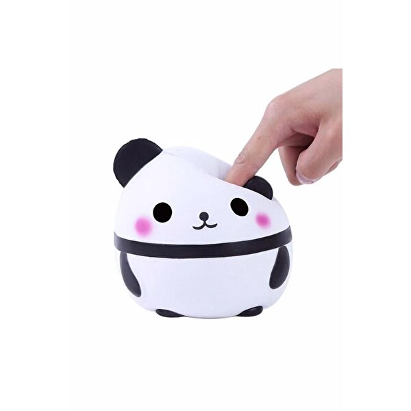 Büyük Squeeze Anahtarlık Yuvarlak Panda
