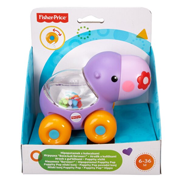 Fisher Price Poppity Araçlar Mor Hippopotam (BGX30)