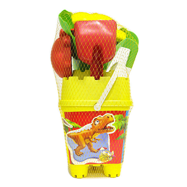 Resimli Sarı Kapaklı Full Parçalı Yeşil Suluklu Dev Kova Seti 1029