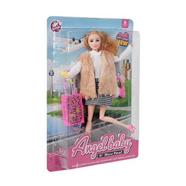 Angelbaby Seyahat Bebekleri Seri 2 Kare Desen Etekli