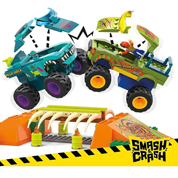 Mega Hot Wheels Mega Wrex Di̇nozor Kemi̇kli̇ Aksi̇yon Sahası