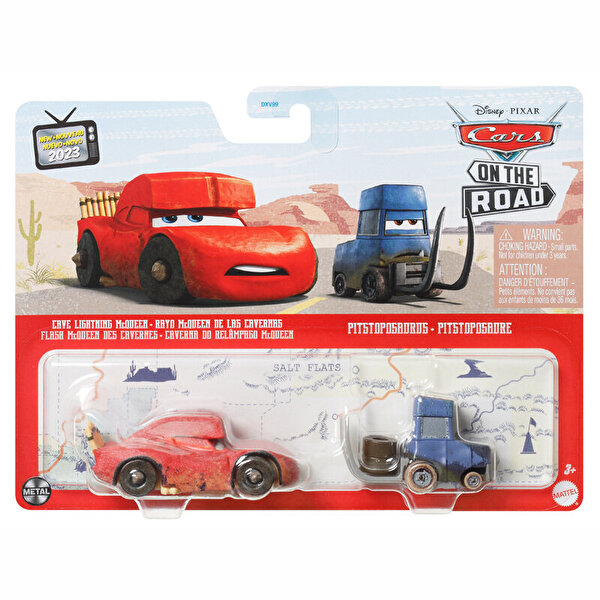 Cars İkili Karakter Araçlar Cave Lightning McQueen ve Pitstoposaurus HLH63