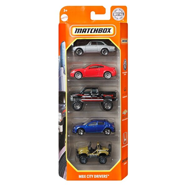 Matchbox Beşli Araba Seti City Drivers GVY42