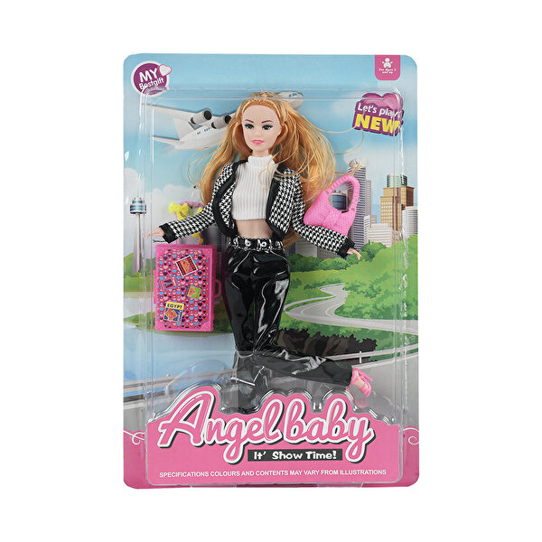 Angelbaby Seyahat Bebekleri Seri 2 Siyah Deri Pantalonlu