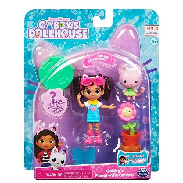 Gabby's Dollhouse Cat Tivity Aksesuarlı Oyun Seti Flower Garden