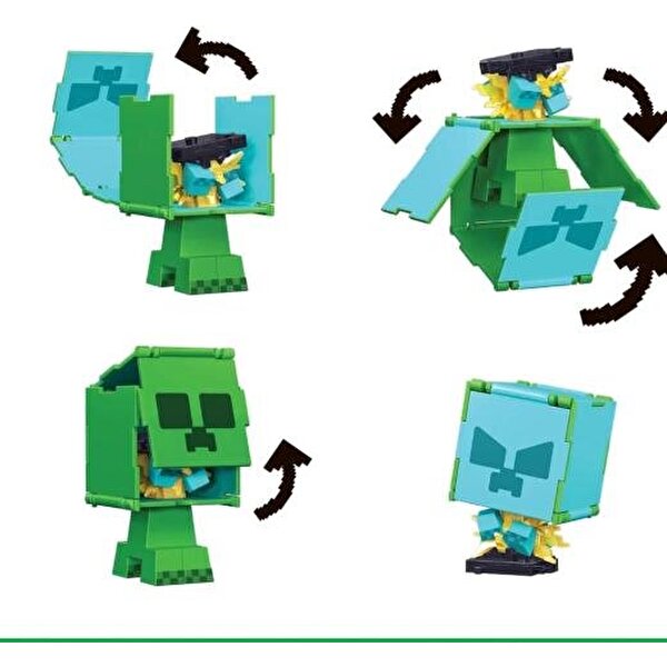 Minecraft Flipping Figs 2'si 1 Arada Figür Creeper HTL46