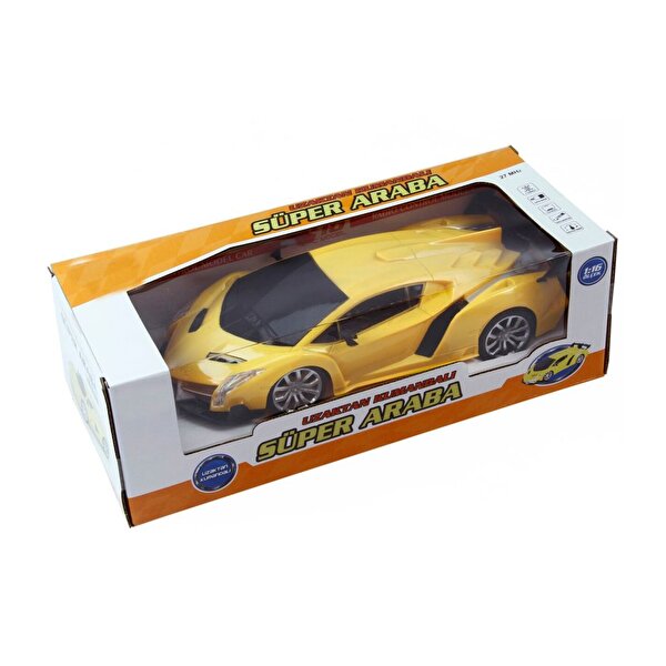 Şarjlı Işıklı Süper Sarı Spor Araba 218-A