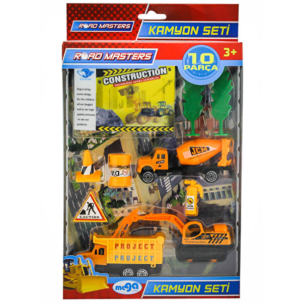 Road Masters Metal İnşaat Seti 10 Parça