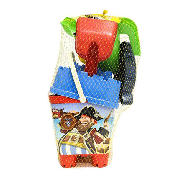 Resimli Mavi Kapaklı Full Parçalı Yeşil Suluklu Dev Kova Seti 1029