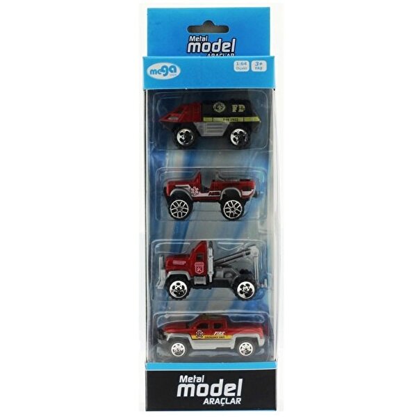 Dörtlü Die-Cast İtfaiye Seti