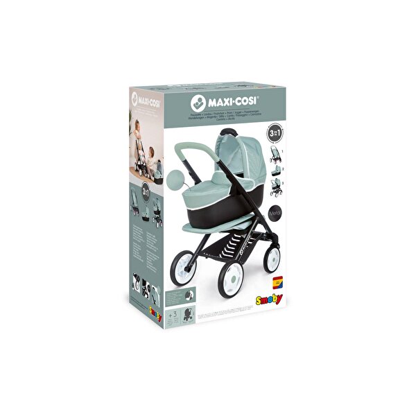 Smoby Maxi Cosi & Quinny Gri 3'ü1 arada Oyuncak Bebek Arabası