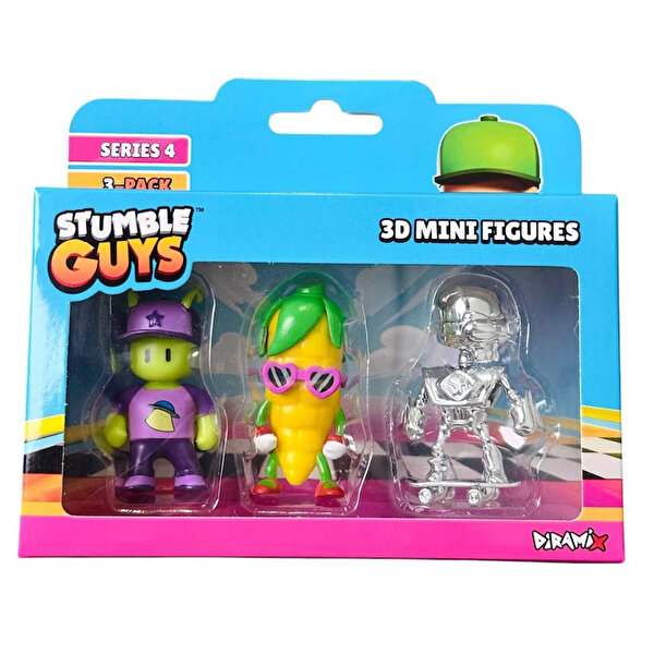 Stumble Guys 3'lü Mini Figür S4 Set 4
