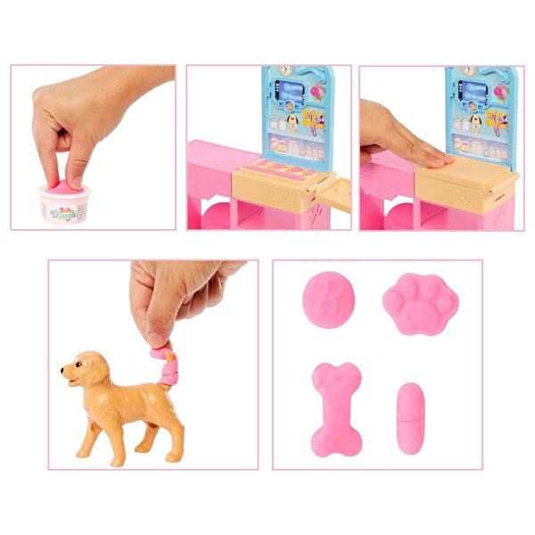 Barbie'nin Veteriner Kliniği Bebek ve Aksesuarlar Oyun Seti JFX93