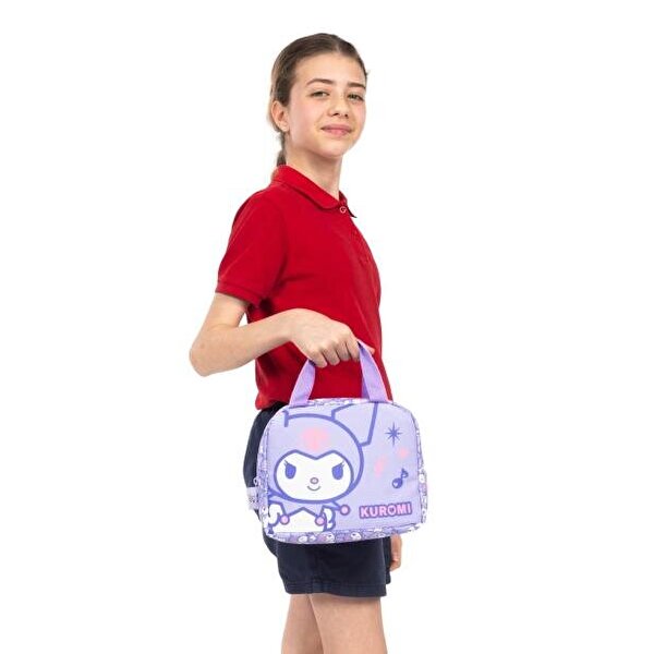 Kuromi Desenli Termal Beslenme Çantası Lila