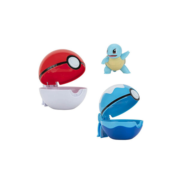Pokemon Clip 'N' Go Pokeball Mavi Kemer ve Figür Seti Squi̇rtle
