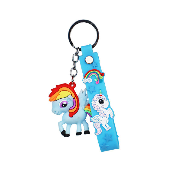 Unicorn Mavi Anahtarlık