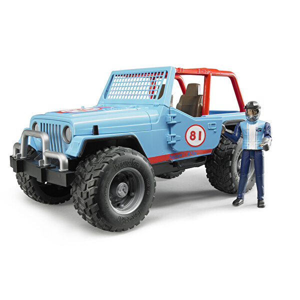 Bruder Jeep Cross Safari̇ Aracı ve  Kasklı Pi̇lotu