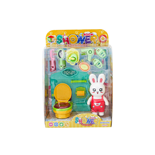 Minik Tavşan Banyoda Oyun ve Aksesuarlı Tuvalet Seti