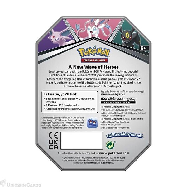 Pokemon TCG V Heroes Ti̇n Box