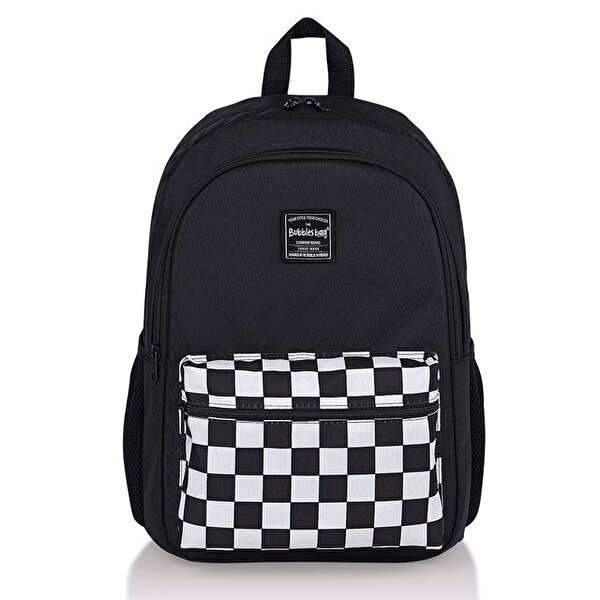 Bubbles Siyah Dama Okul Çantası