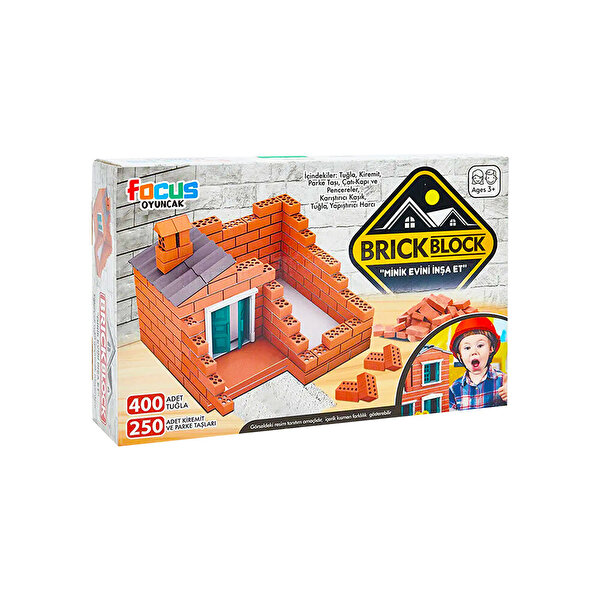 Ev Figürlü Brick Block Puzzle Seti