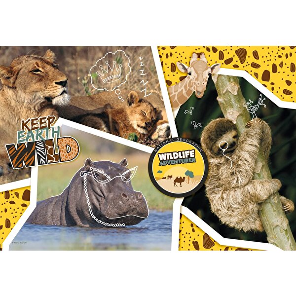 Clementoni National Geographic Kids Wildlife Adventure Puzzle 104 Parça