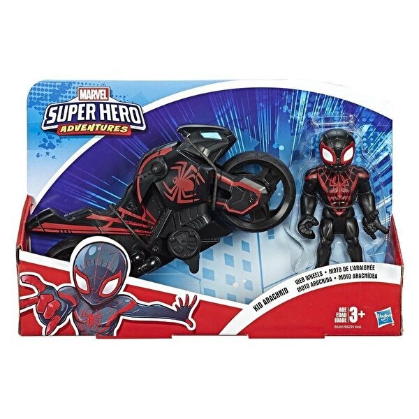 Marvel Super Hero Adventures Mega Mini Figür ve Motosiklet Kid Arachnid E6261