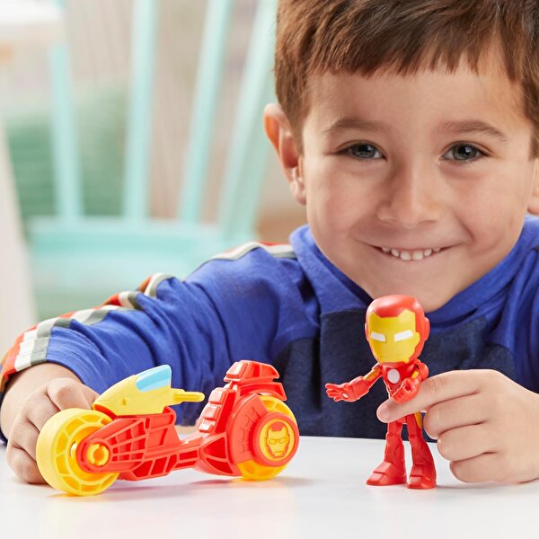 Spider And His Amazing Friends Motosiklet ve Figür İron Man F9346