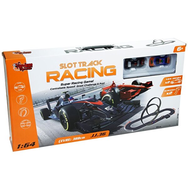 1:64 Ölçekli Pilli 2 Araçlı Yarış Seti