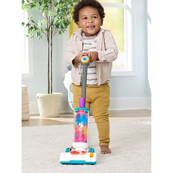 Fisher Price 2'si 1 Arada  Sesli ve Işıklı Eğlen ve Öğren Süpürge JMM35