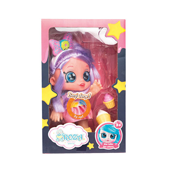 Roza Şeker Kız Pembe Etekli Fonksiyonlu Bebek