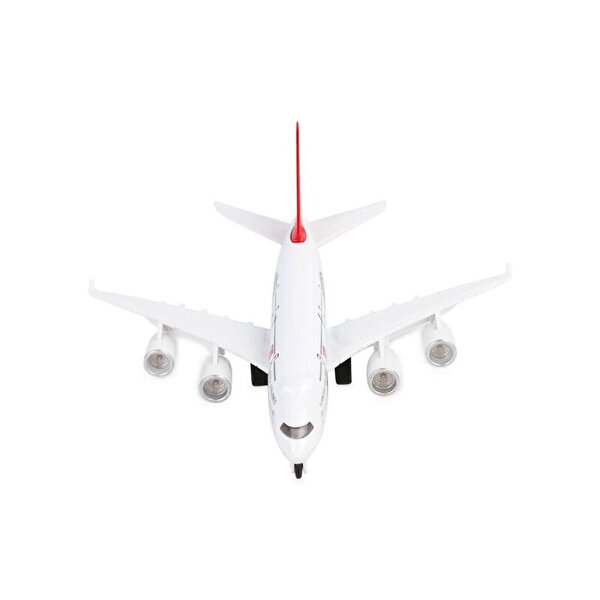 Sesli Ve Işıklı Çek Bırak Yolcu Uçağı Beyaz