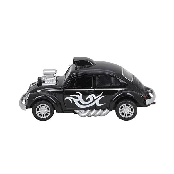 Işıklı Metal Çek Bırak Motorlu Tosbağa Siyah