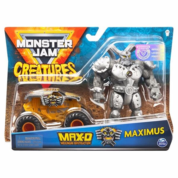 Monster Jam 1:64 Ölçekli Canavar Kamyon ve Maximus Gri