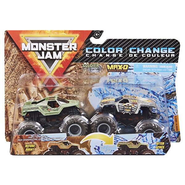 Monster Jam Dirty to Clean 1:64 İkili Araba Seti Soldier Fortune Max-D