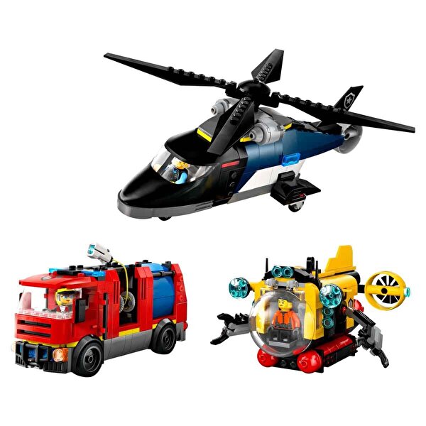LEGO City Helikopter İtfaiye Kamyonu ve Denizaltı Karışımı 60462