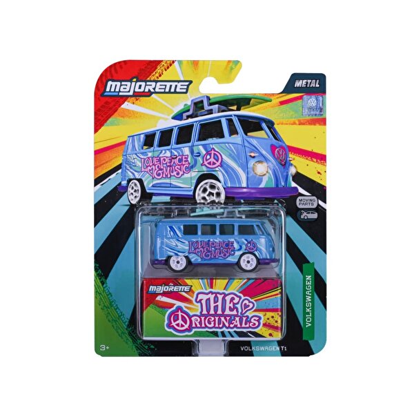Majorette Volkswagen Deluxe Araba 1:64 Volkswagen T1 Mavi