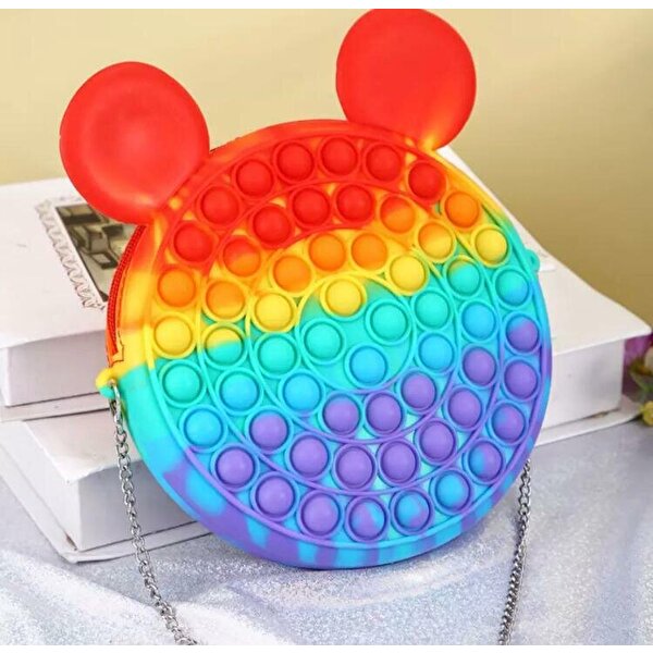 Gökkuşağı Pop It Çanta 19 cm.