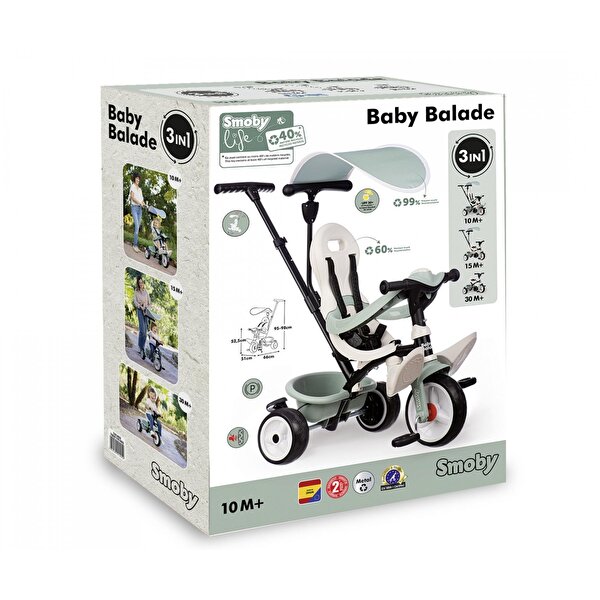 Smoby Life Baby Balade Tenteli Üç Tekerlekli Bisiklet