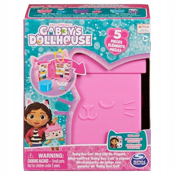 Gabby Dollhouse Klipsli Mini Oyun Seti Baby Box Cat