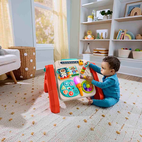 Fisher Price 4'ü 1 Arada iSesli ve Işıklı Eğlen ve Öğren Aktivite ve Çizim Masası JLM96