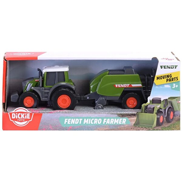 Dickie Fendt Micro Farmer Römorklu Traktör
