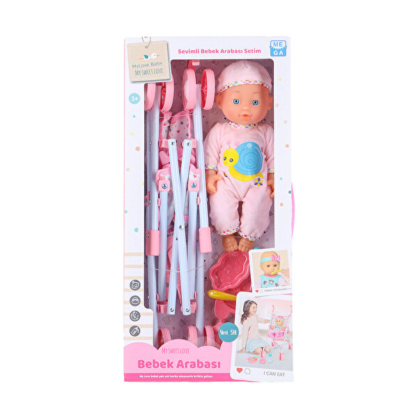 Babydoll My Love Sevimli Bebek ve Bebek Arabası Seti