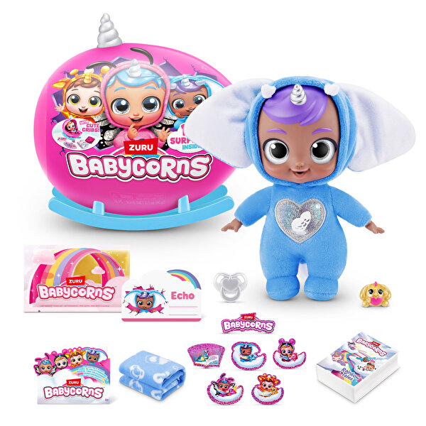 Rainbocorns Sevimli Sürpriz Bebek 92107 Gri Boynuz