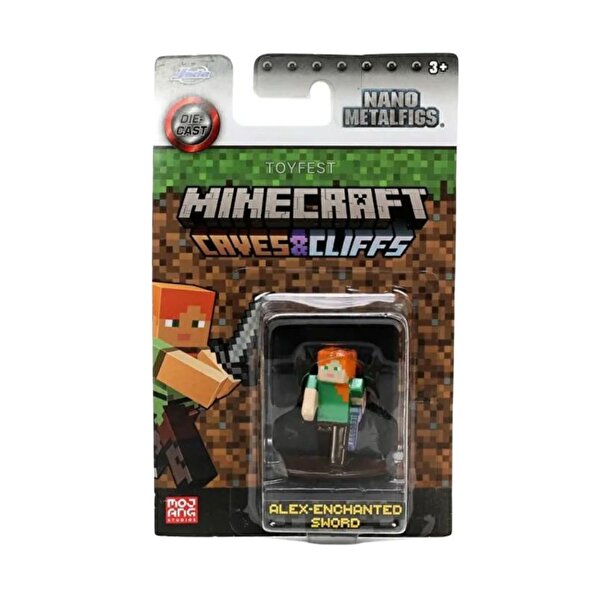 Minecraft Nano Tekli Metal Figür Alex Iron Sword