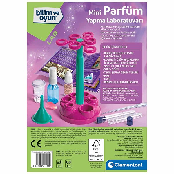 Clementoni Bilim ve Oyun: Mini Parfüm Yapma Laboratuvarı