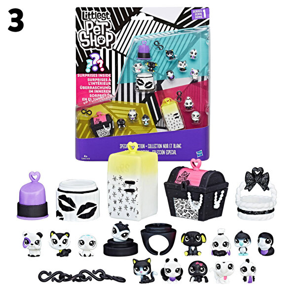 Littlest Pet Shop Miniş Siyah Beyaz Koleksiyonu Özel Set