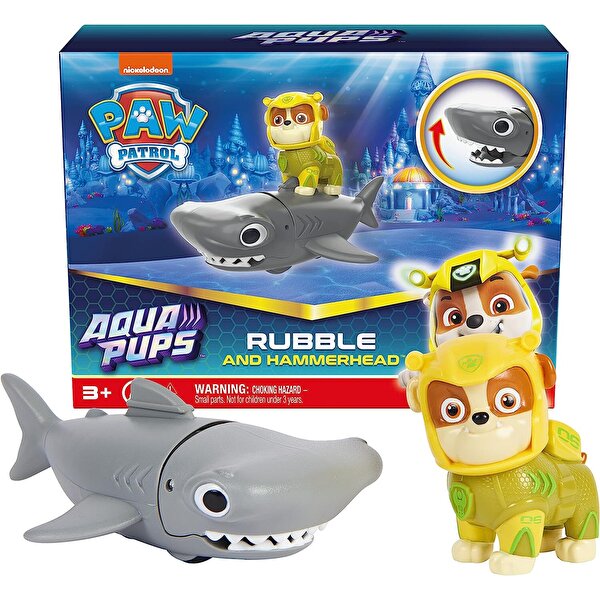 Paw Patrol Aqua Pups Rocky Sawfi̇sh Rubble And Hammerhead