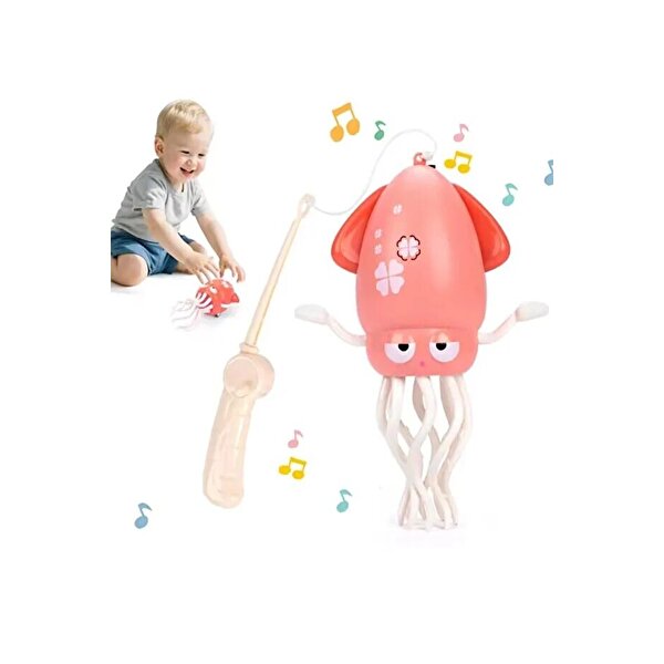 Dansçı Kali Müzikli Işıklı Hareketli Ahtapot Pembe