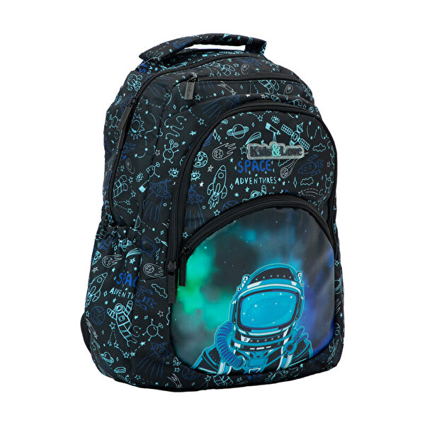 Kaukko Kids Love Astronot Desenli Sırt Çantası L5135